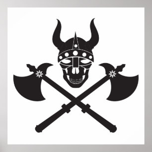 Póster Emblema de viking