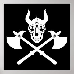 Póster Emblema de viking