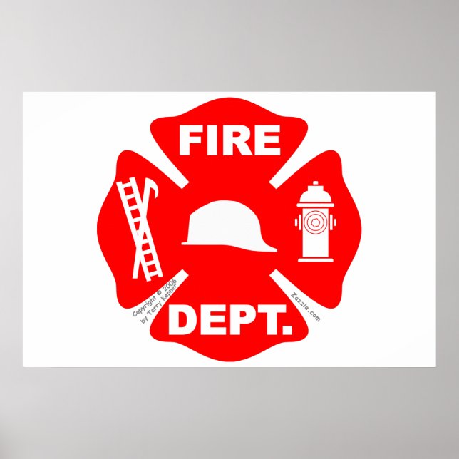 Póster Emblema del Departamento de Bomberos - Poster (Frente)
