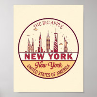 Emblema del horizonte de la ciudad de Nueva York