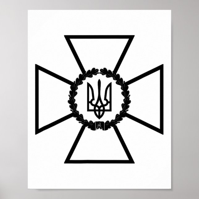 Póster emblema del servicio de seguridad de ucrania bande (Frente)