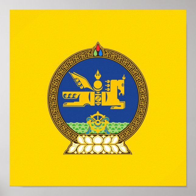 Póster Emblema mongol (mongol) (Frente)