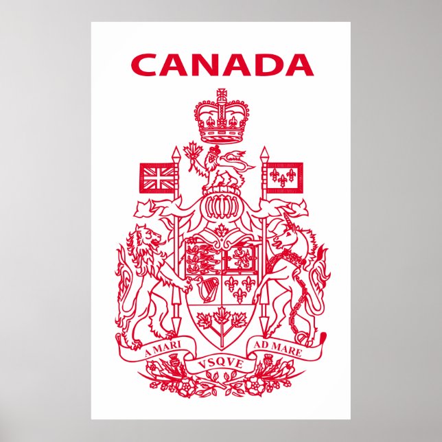 Póster Emblema nacional de Canadá (Frente)
