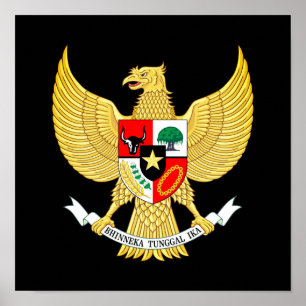 Póster Emblema nacional de Indonesia