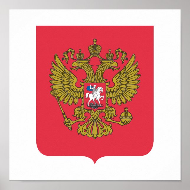 Póster emblema nacional ruso (Frente)