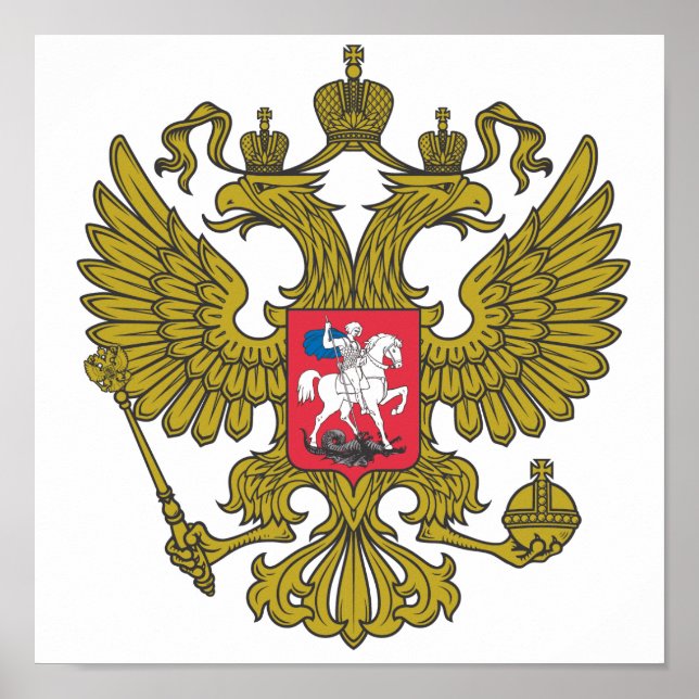 Póster emblema nacional ruso (Frente)