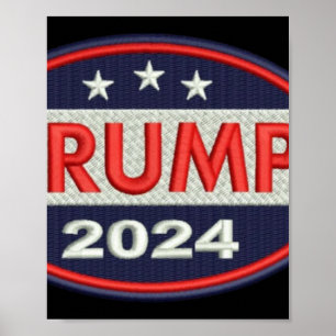 Póster Emblema oficial del bordado de Trump 2024
