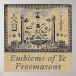 Póster Emblemas masónicos