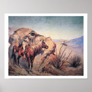 Póster Emboscada de Apache (aceite en lona)