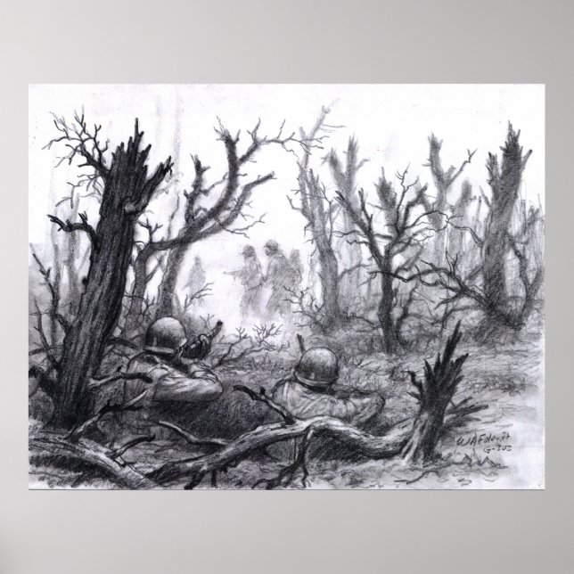 Póster Emboscada en una patrulla alemana (Frente)