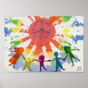 Póster Embrace Peace Mixed Media Artwork