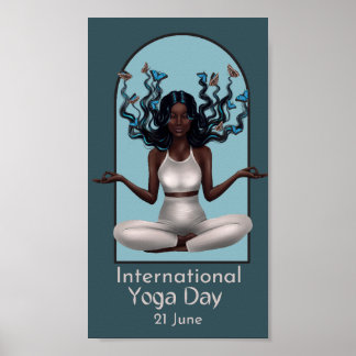 Póster “Embrace Serenity - International Yoga Day Poster