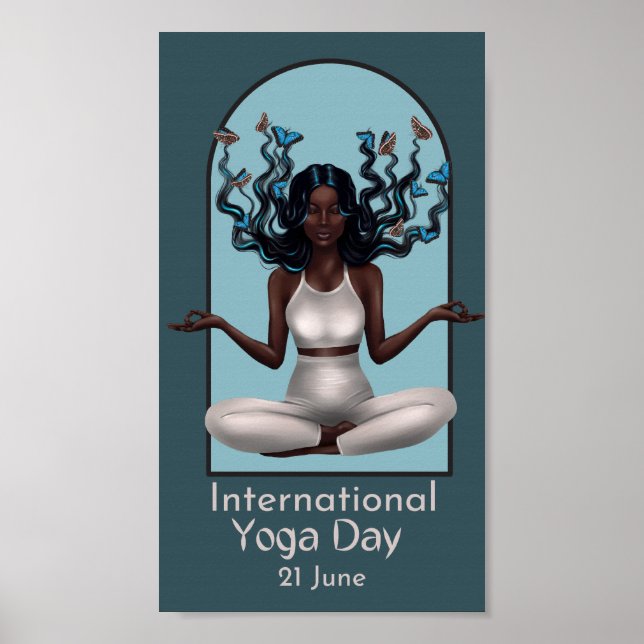 Póster  “Embrace Serenity - International Yoga Day Poster (Frente)
