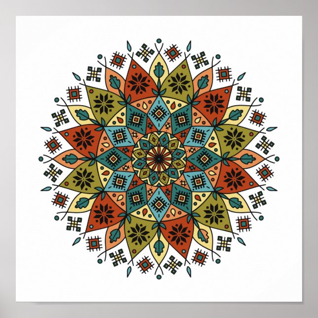 Póster Embroidery Mandala (Frente)