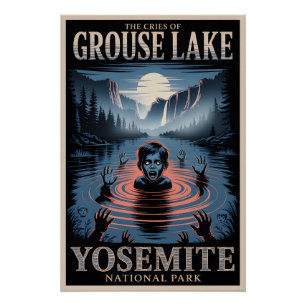 Póster embrujado del Parque Nacional Yosemite