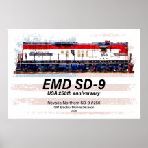 EMD SD-9 Locomotive USA 250th Anniversary Livery