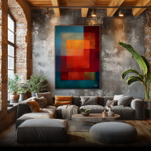 Emerald Aurora Color Field Abstract Modern Wall 