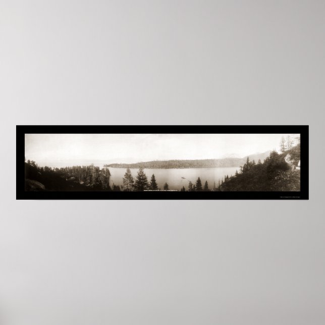 Póster Emerald Bay Lake Tahoe Photo 1906 (Frente)