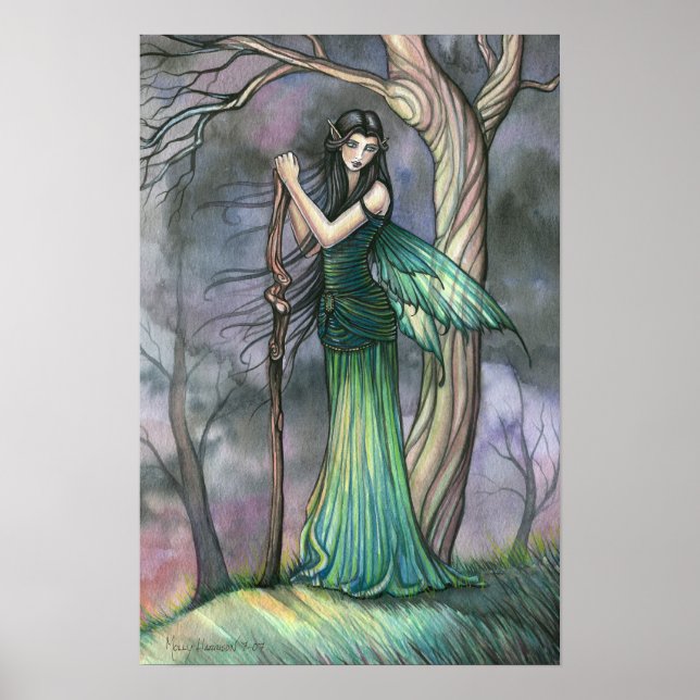 Póster Emerald Fae Fairy Poster by Molly Harrison (Frente)