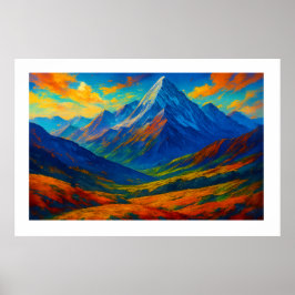 Póster Emerald Forest Watercolor Canvas