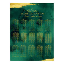 Emerald Gold Encuentra tu Poster de asientos para 