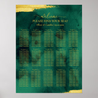 Póster Emerald Gold Encuentra tu Poster de asientos para 