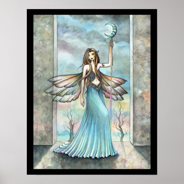 Póster Emerald Moon Fairy Poster Print by Molly Harrison (Frente)