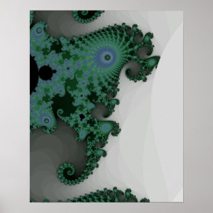 Póster Emerald Seahorse Poster