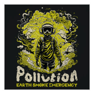 Póster Emergencia de contaminación de la Tierra