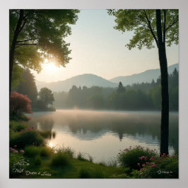 Póster Emergencia en la orilla del lago: despejando tierr