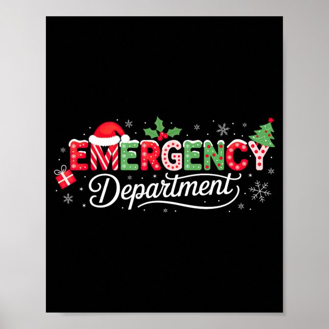Póster Emergency Department Christmas Santa Er  (Frente)