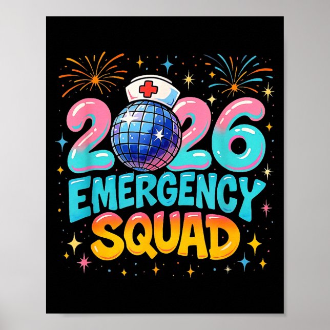 Póster Emergency Squad New Year 2026 Medical Crew Nurse E (Frente)