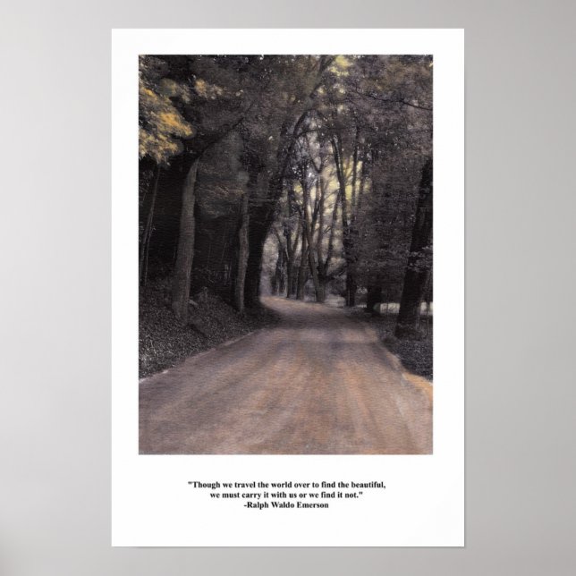 Póster Emerson Carry Beauty Inside Quote (Frente)