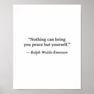 Póster Emerson Inspirational Peace Wall Art