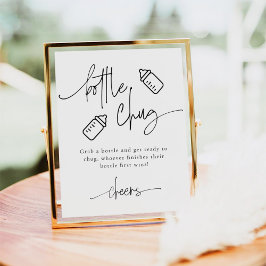 Póster EMERY Bottle Chug Beer Baby Shower Juego