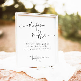 Póster EMERY Whimsical Diaper Raffle Juego de Baby Shower