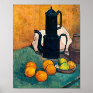Póster Emile Bernard: La cafetera azul, 1888