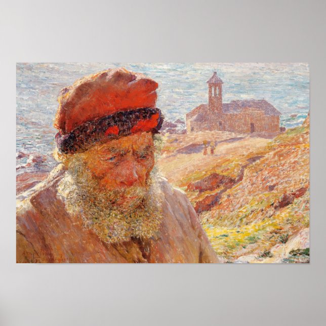 Póster Emile Claus - Ampelio, viejo pescador de Bordigher (Frente)
