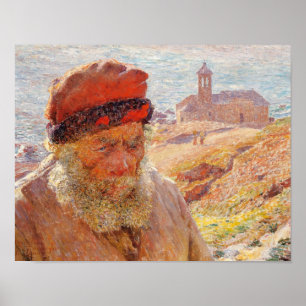 Póster Emile Claus - Ampelio, viejo pescador de Bordigher