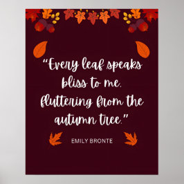 Póster Emily Bronte Autumn Cita