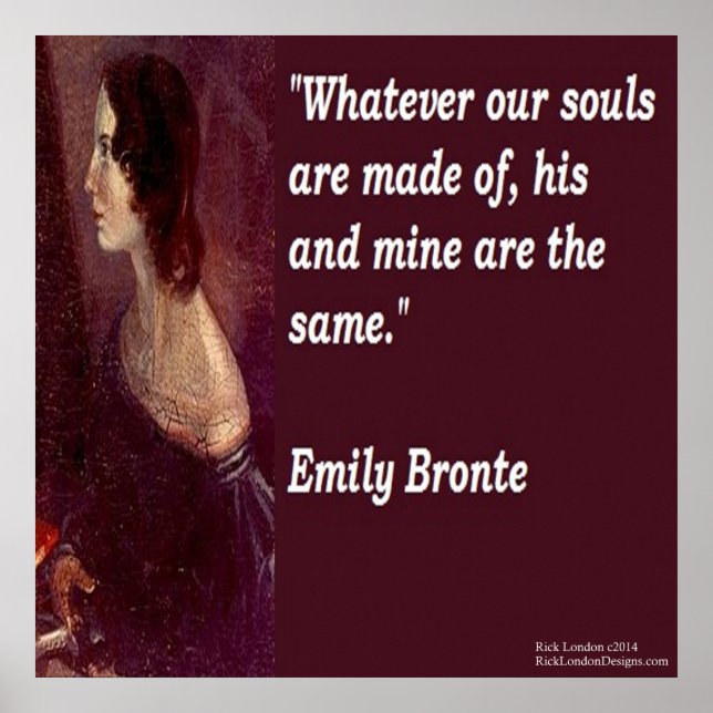 Póster Emily Bronte y la famosa Poster de citas de nuestr (Frente)