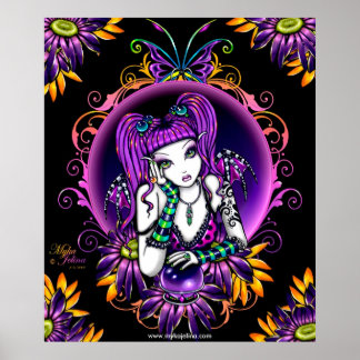 Póster Emily Crystal Ball Flower Rainbow Fairy Poster