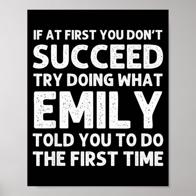 Póster Emily Name D Birthday Funny Christmas Joke  (Frente)