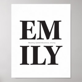 Póster Emily Name Poster