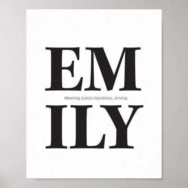 Póster Emily Name Poster (Frente)