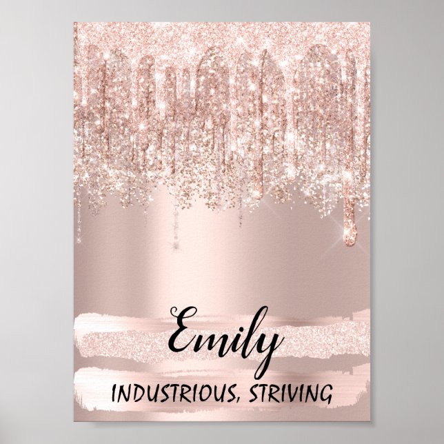 Póster Emily Name Significa Birthday 16th Bridal Gift (Frente)