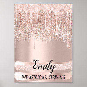 Póster Emily Name Significa Birthday 16th Bridal Gift