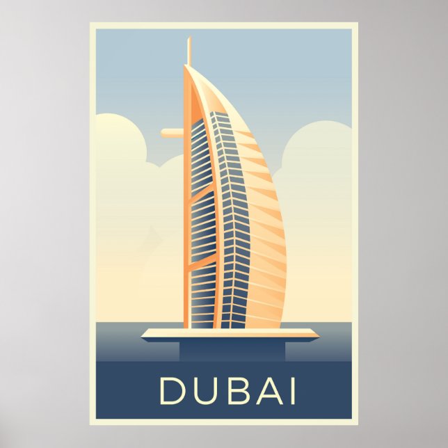 Póster Emiratos Árabes Unidos de Dubai (Frente)