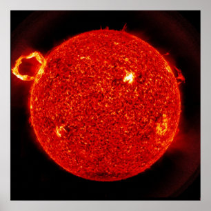 Póster Emisión de la llama solar desde nuestro sol