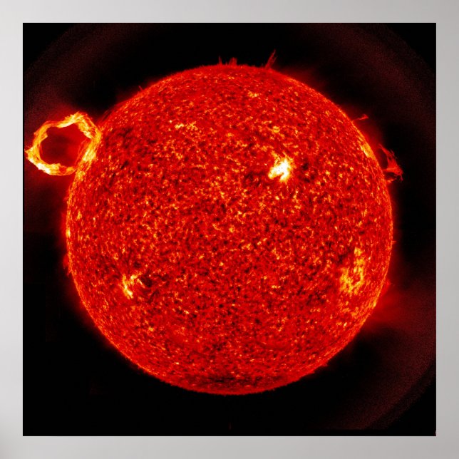 Póster Emisión de la llama solar desde nuestro sol (Frente)